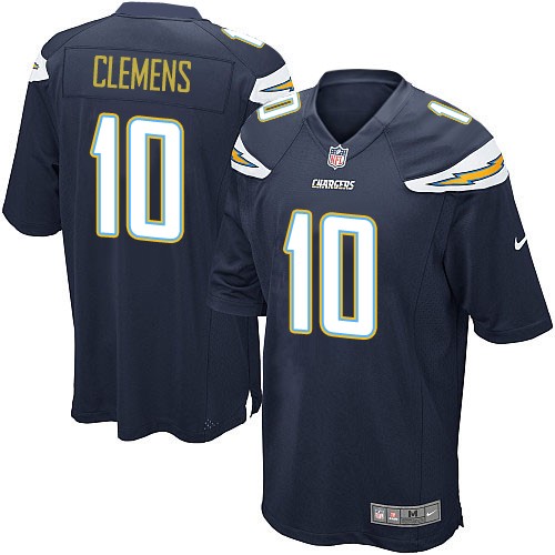 Men's Game Kellen Clemens Nike Jersey Navy Blue Home - #10 NFL Los Angeles Chargers